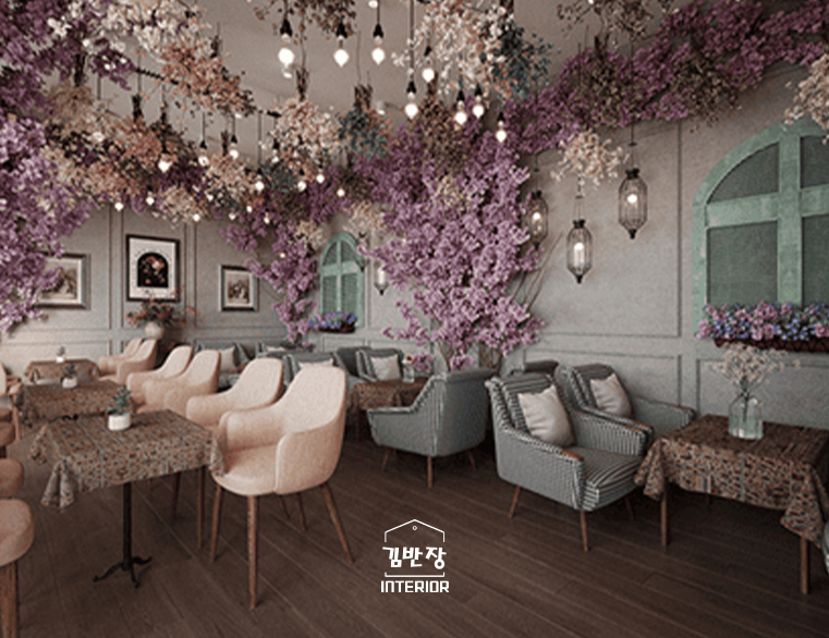 FALLING FLOWER COFFEE & TEA | Coffee Shop Interior Design by KIMBANJANG ...